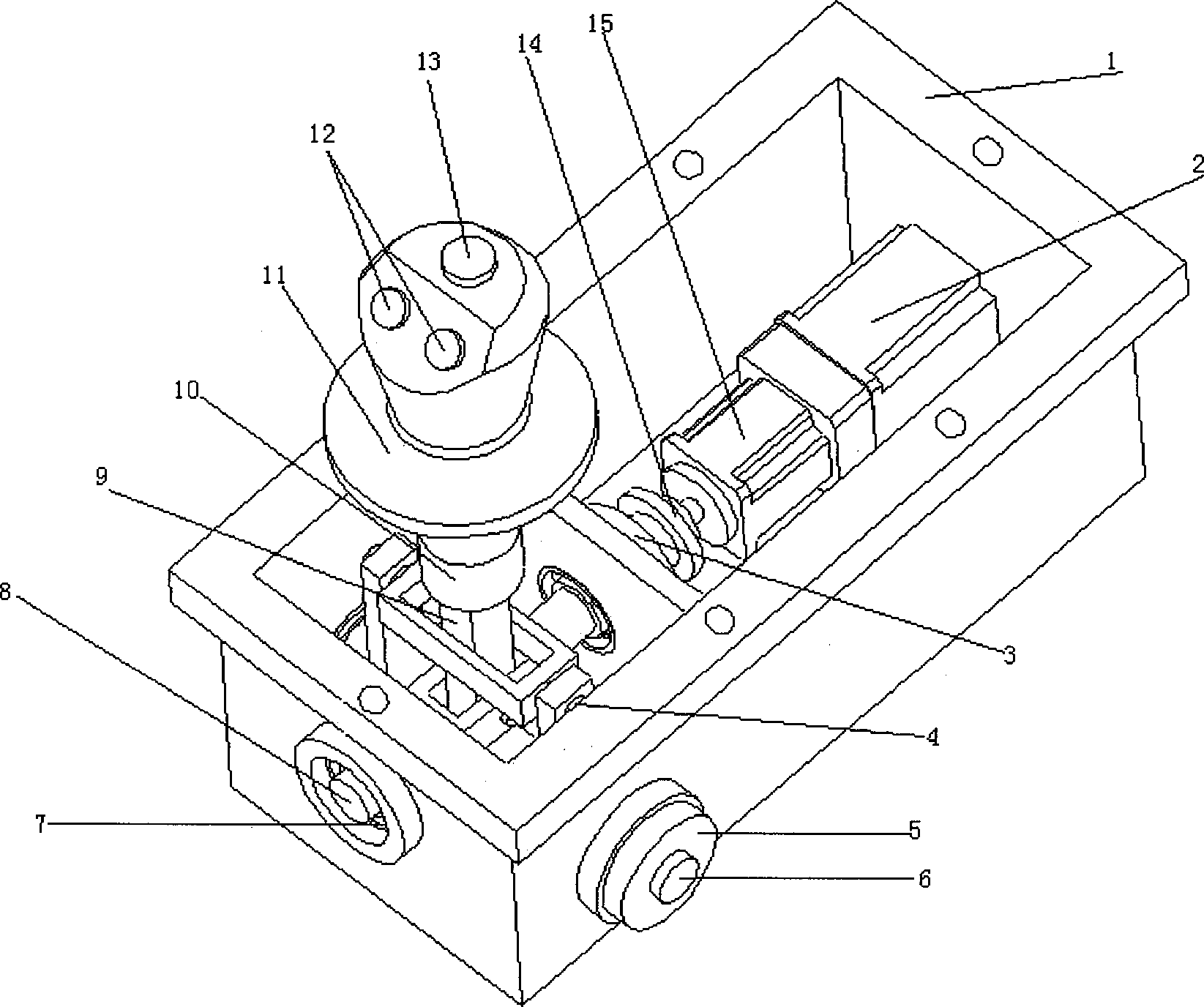 Automobile-line-control-system-based control lever device integrating steering, braking and speed change