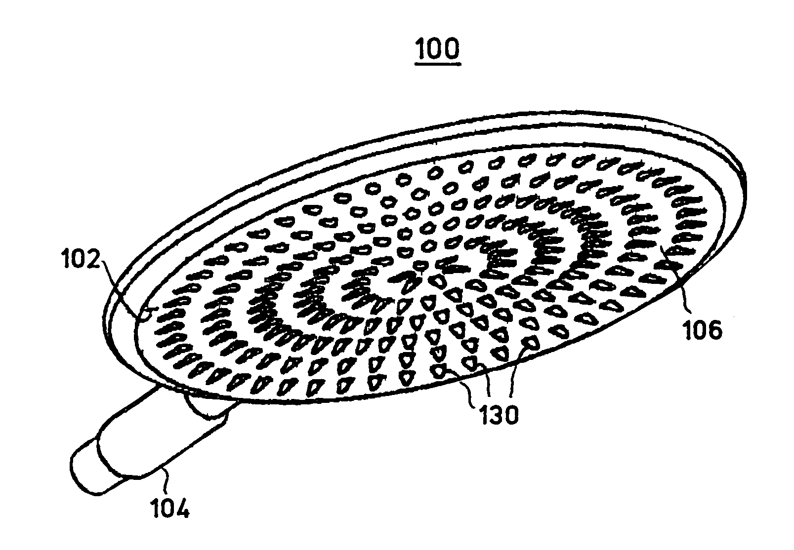 Showerhead with grooved water release ducts