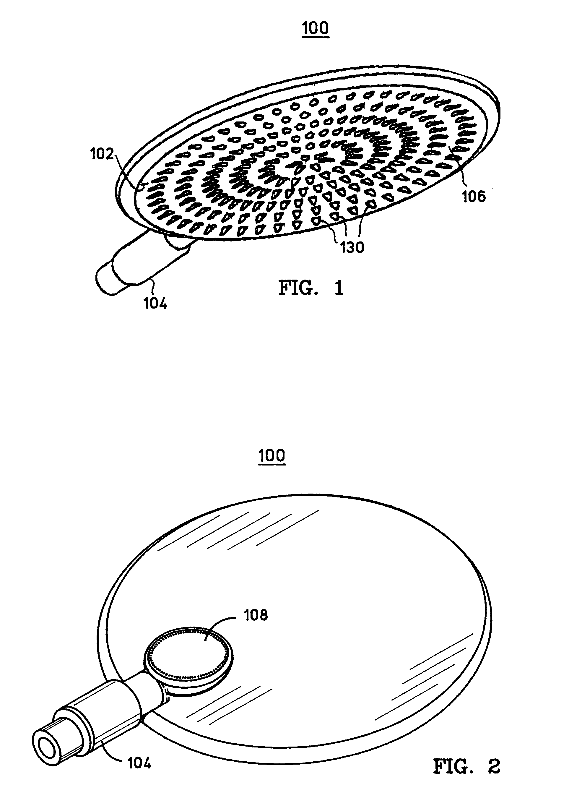 Showerhead with grooved water release ducts