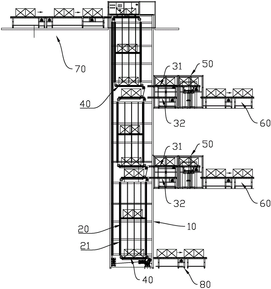 Multilayer interconnection shutter lifting device
