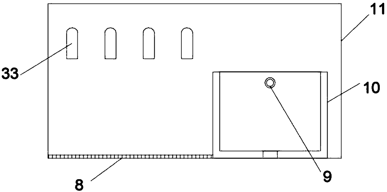 Partitioned saving type water supply heating device