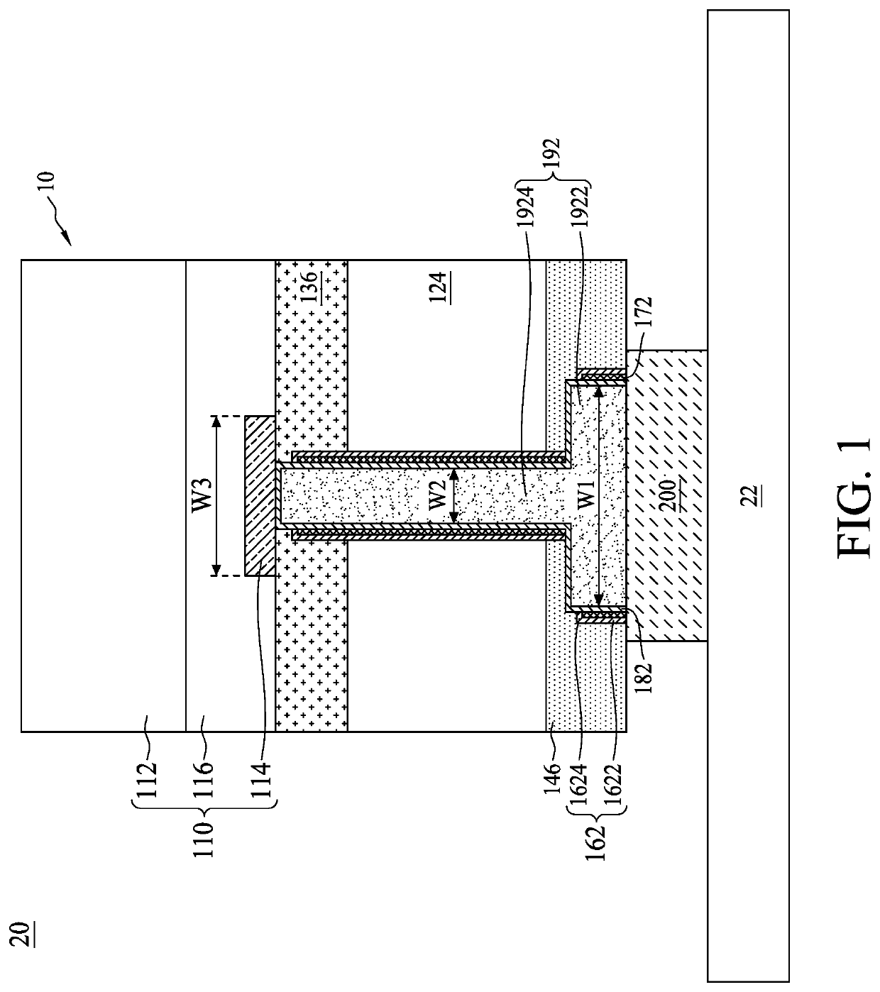 Semiconductor assembly having t-shaped interconnection and method of manufacturing the same