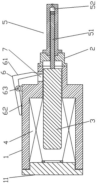 Impact injection device for electromagnetic energy storage-type needleless injector