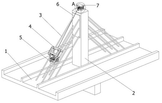 Sliding hanging basket for repairing and cleaning stay cable sleeve of cable-stayed bridge