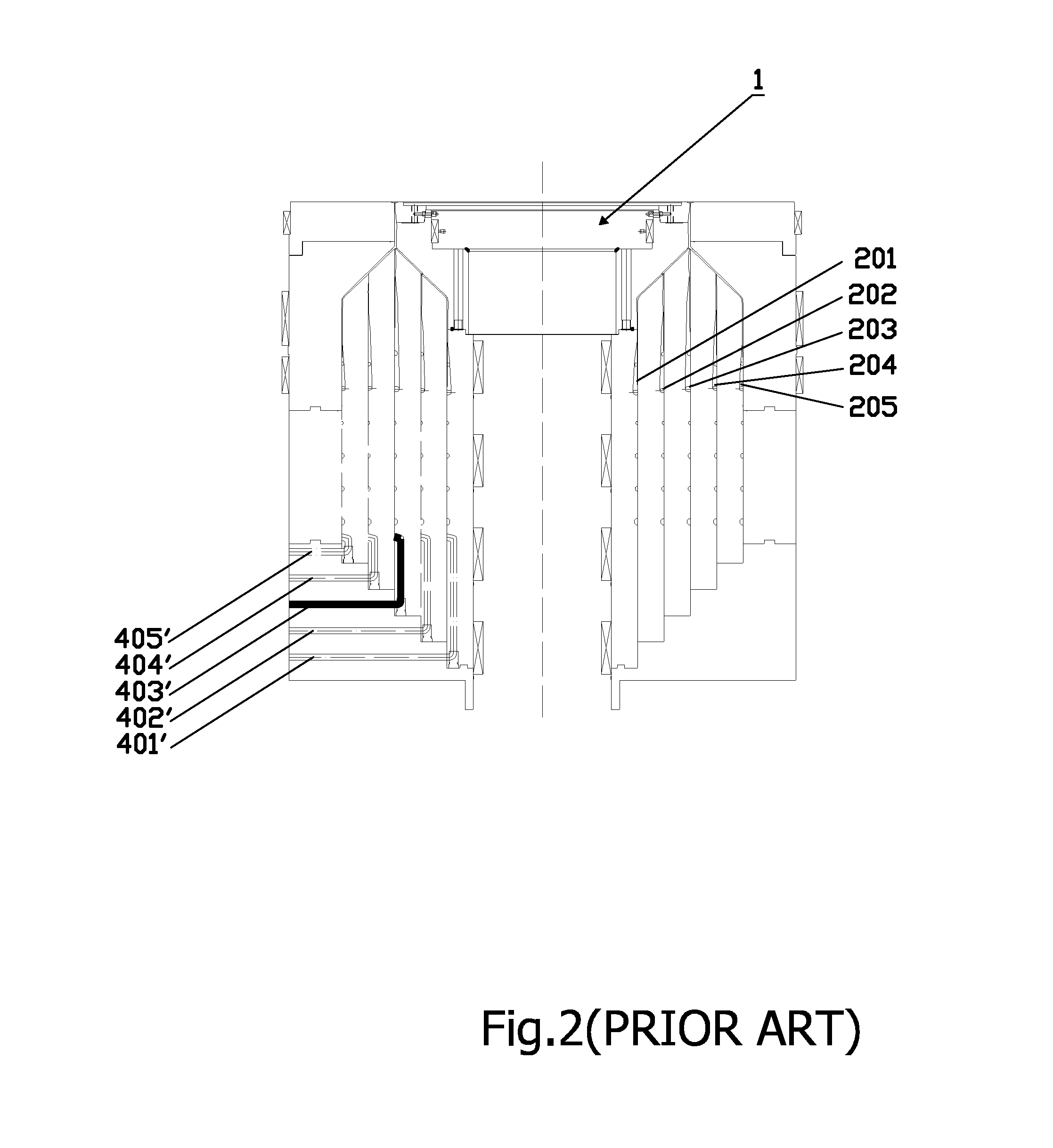 Concentric co-extrusion die and a method of extruding a multilayer thermoplastic film