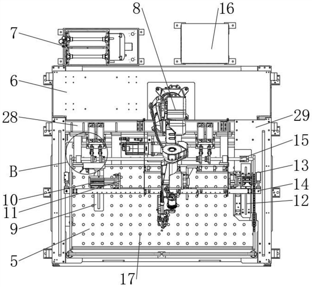 Automatic welding workstation for flexible capacitor box body