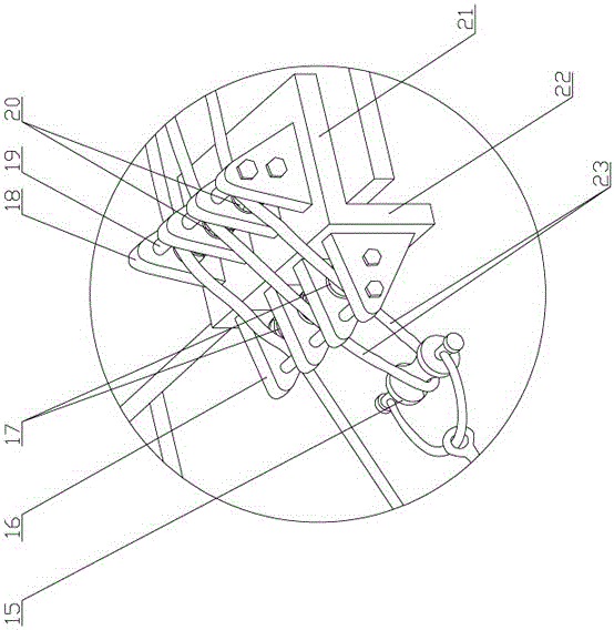 Scaffold cantilever material platform with sheave tensioning adjustment devices