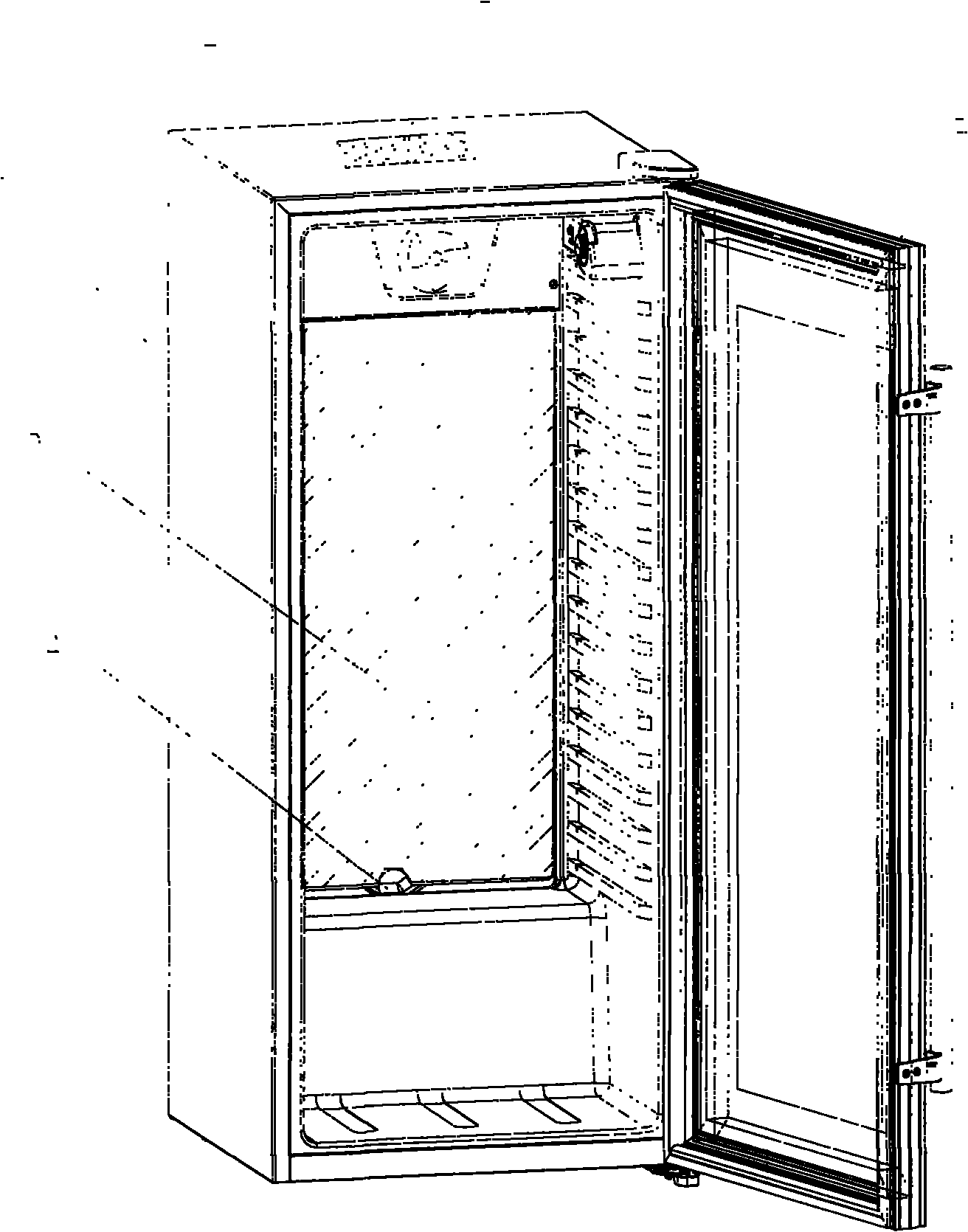 Constant-humidity air-cooling wine cabinet and microprocessor humidity control method thereof