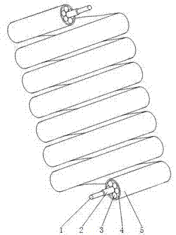 Light spring cable and production method thereof