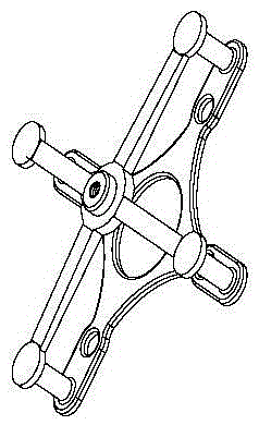 Small three-axis cradle head