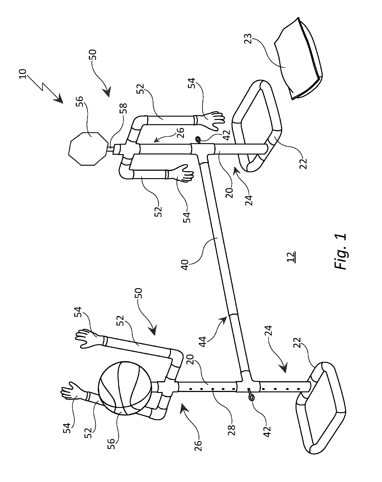 Multi-functional basketball cross-training device, system, and method