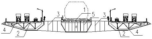 Novel horizontal and longitudinal connecting system for three-split type steel box girder