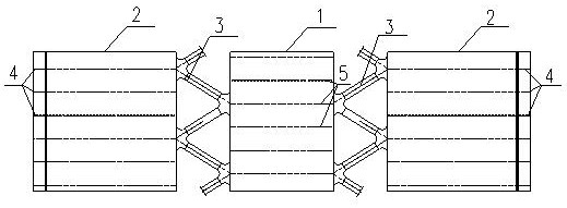 Novel horizontal and longitudinal connecting system for three-split type steel box girder