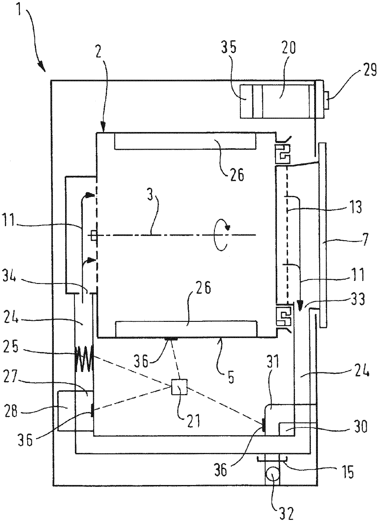 Condensing tumble dryer including temperature sensor and method of operation thereof