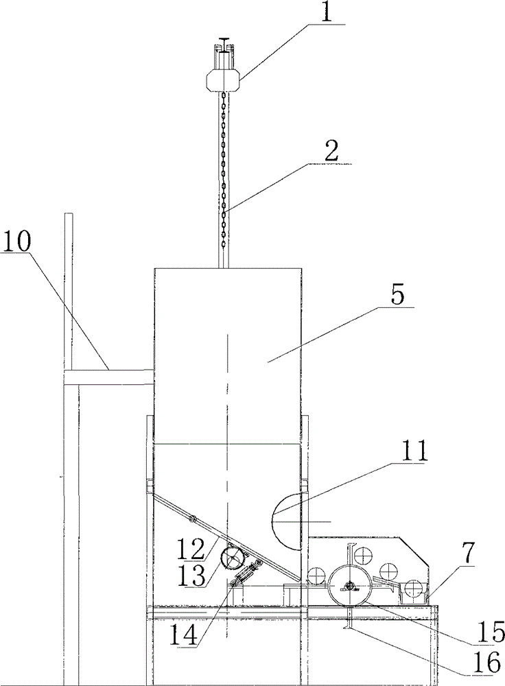 A ball mill automatic ball loading machine