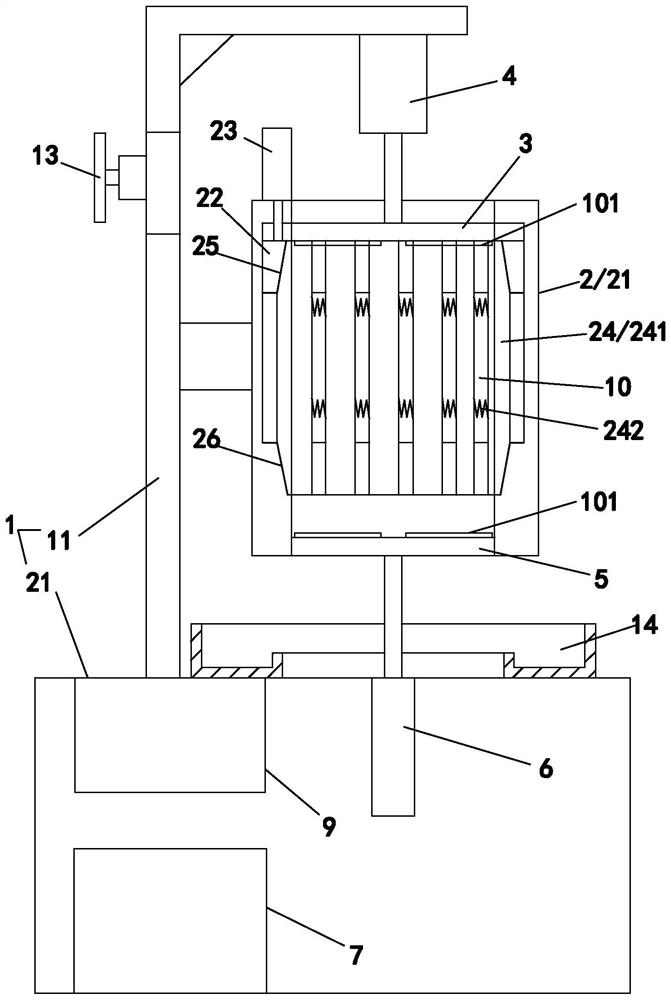 A tea forming bag kneading machine