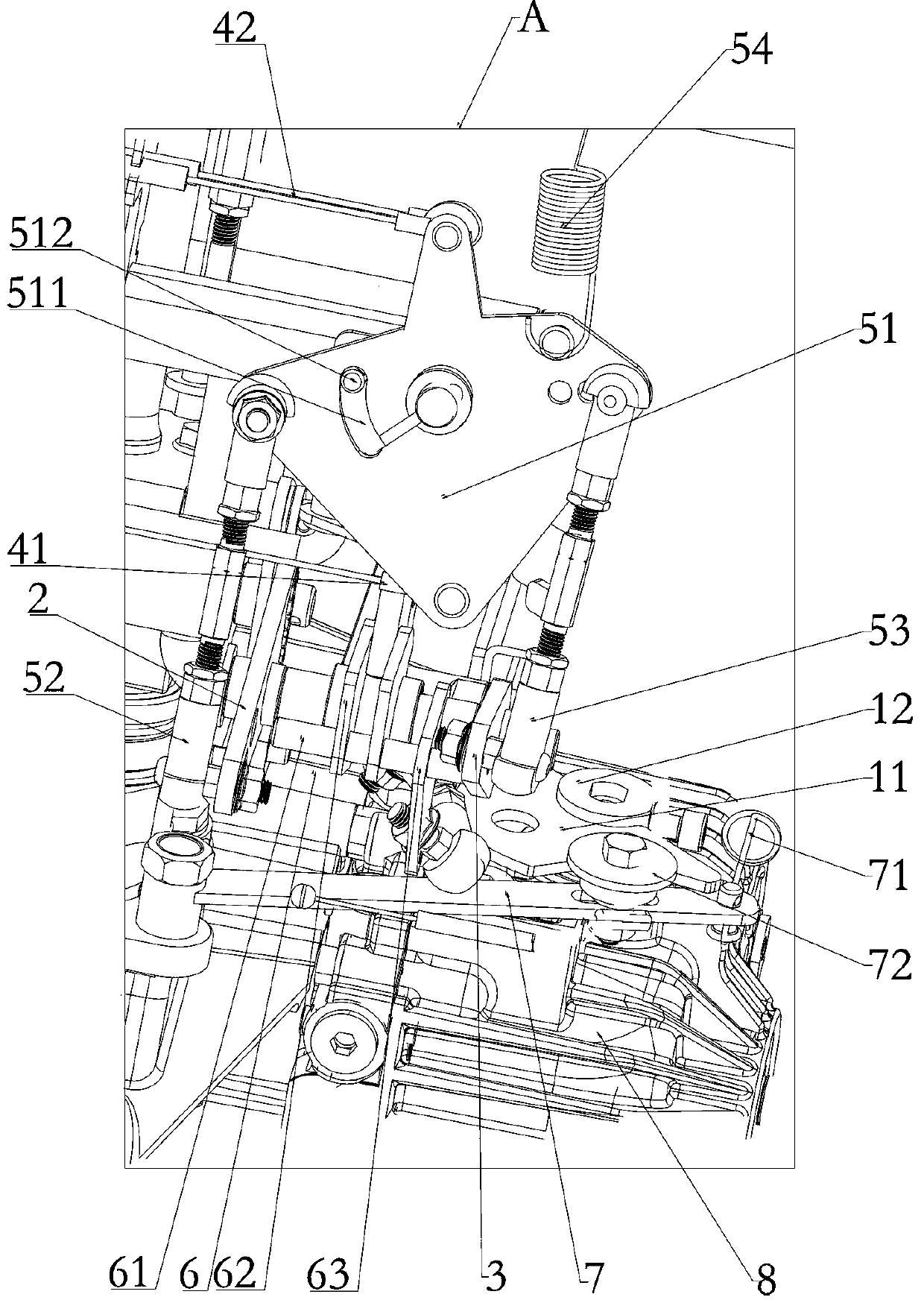 HST control mechanism and agricultural machinery