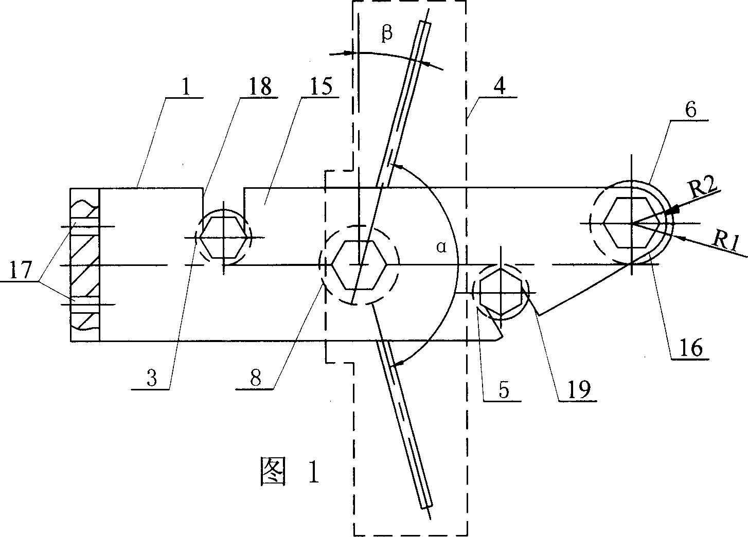 Oscillating head mechanism of fiber winding machine