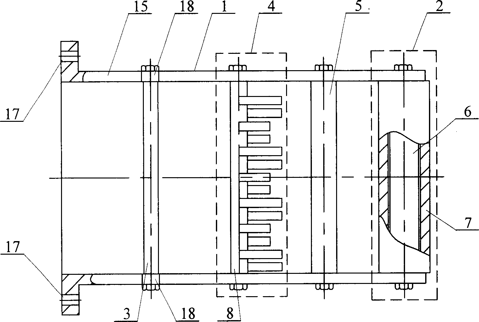 Oscillating head mechanism of fiber winding machine