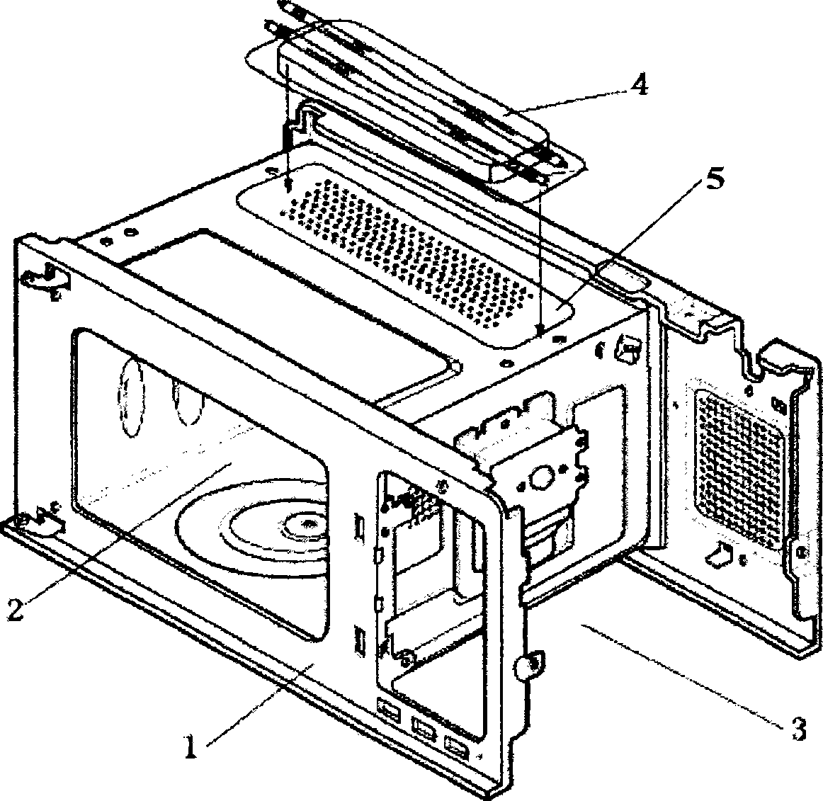 Barbecue tray components of microwave oven