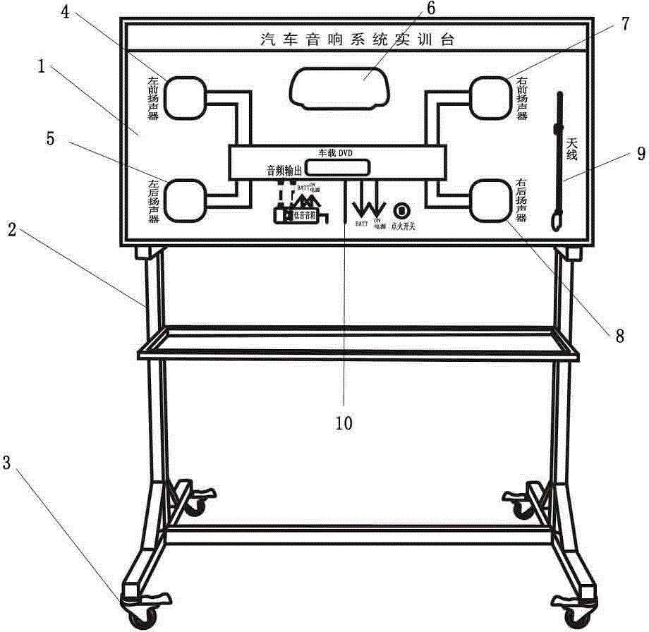 Teaching demonstration device for automotive sound system