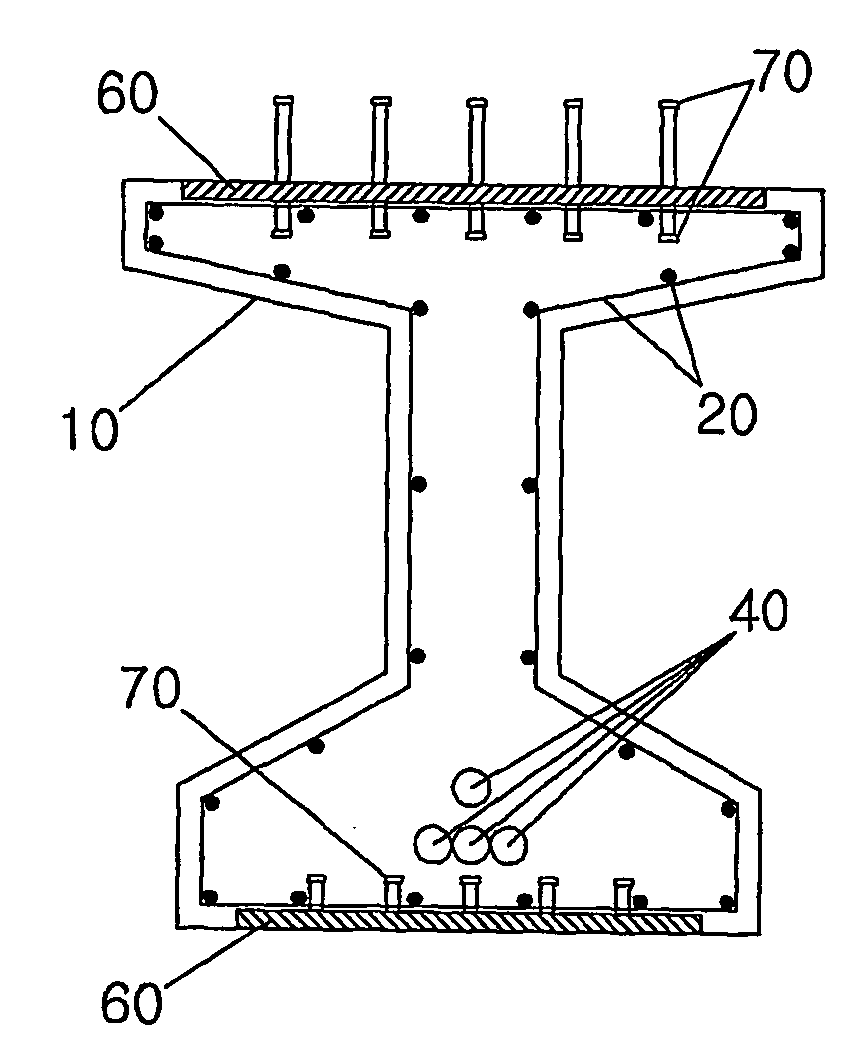 Prestressed composite girder, continuous prestressed composite girder structure and methods of fabricating and connecting the same
