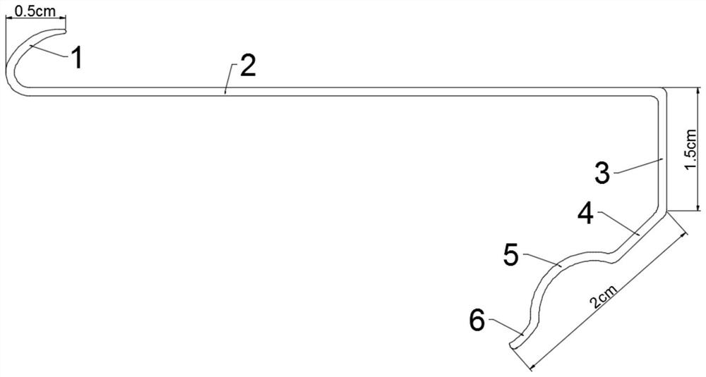 Internal fixation eye bag drag hook for releasing orbital septum fat through conjunctival approach