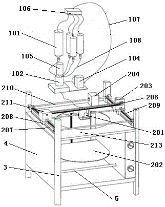 3D printing device and method for cakes