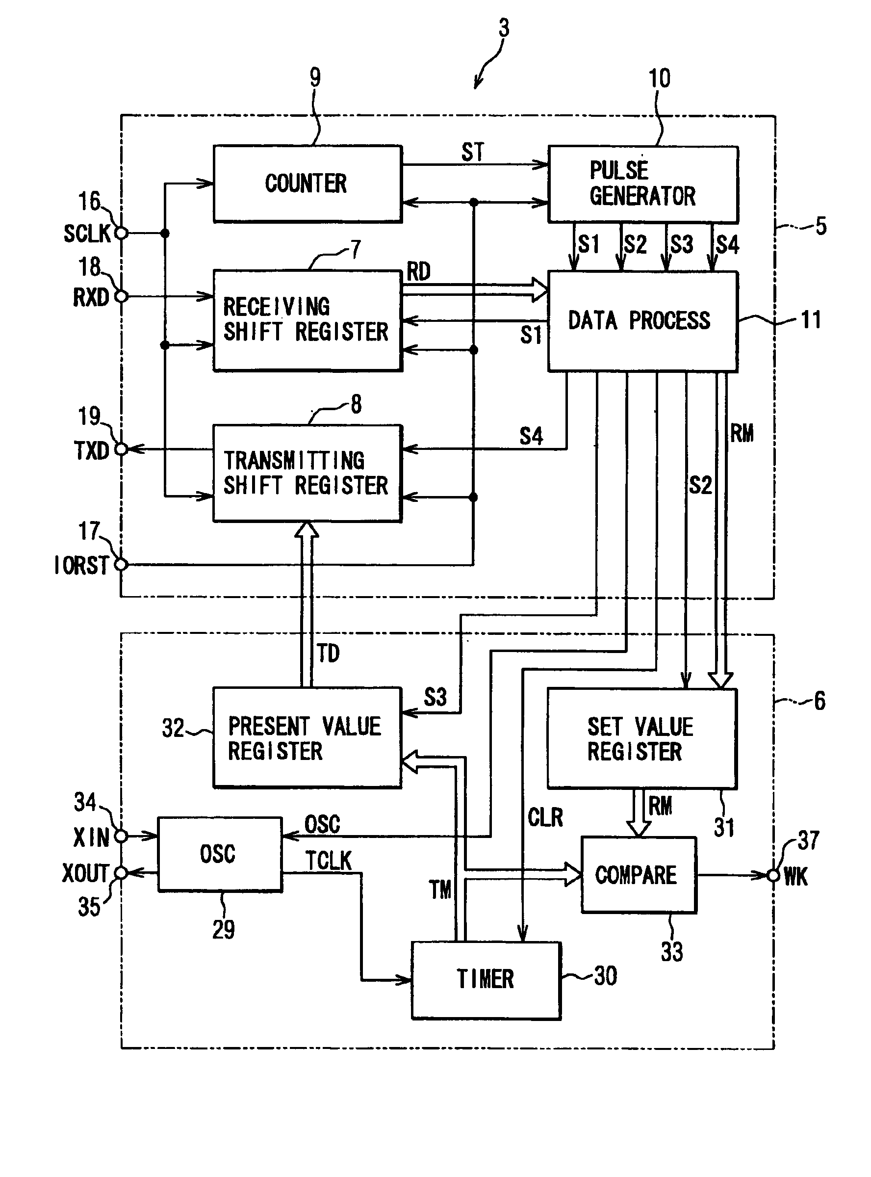 Clock-synchronized serial communication device and semiconductor integrated circuit device