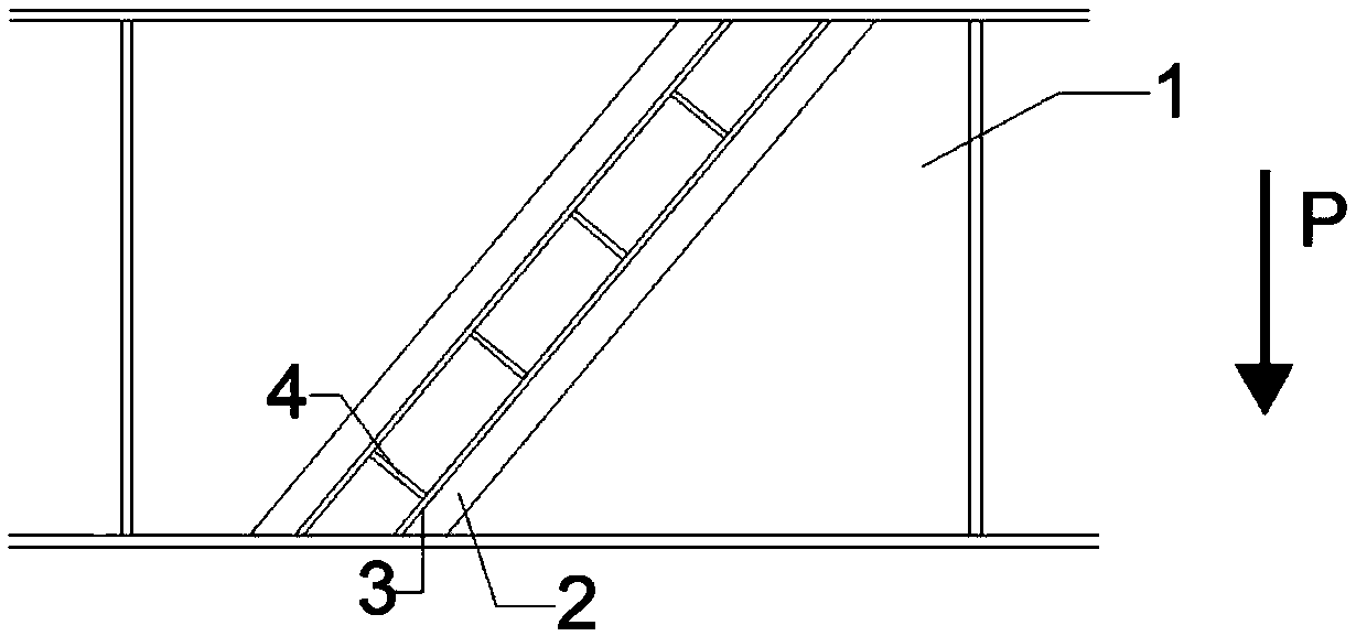 Method for shearing defect steel bridge strengthening by employing GFRP