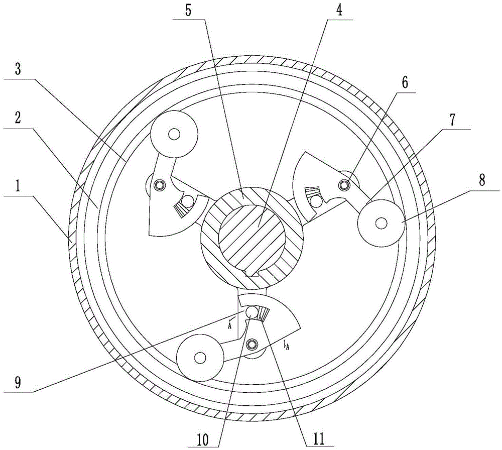 Mechanism for regulating distance between hammer wheel and grinding ring of wedge type vertical type ring mill