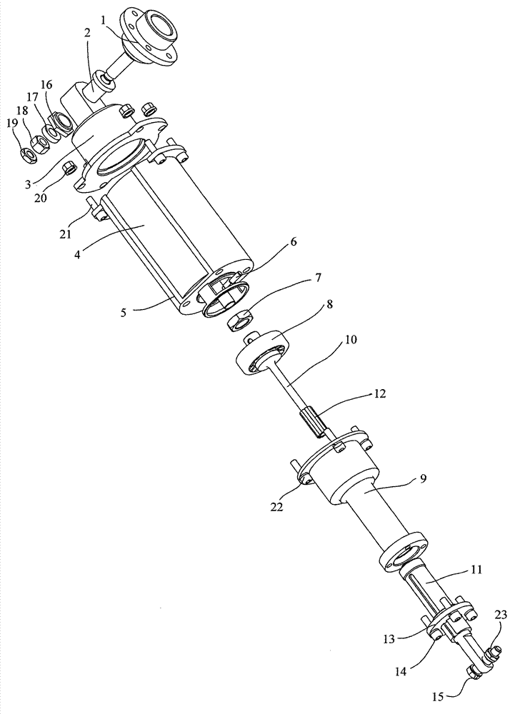 Compact electric servo mechanism for linear displacement
