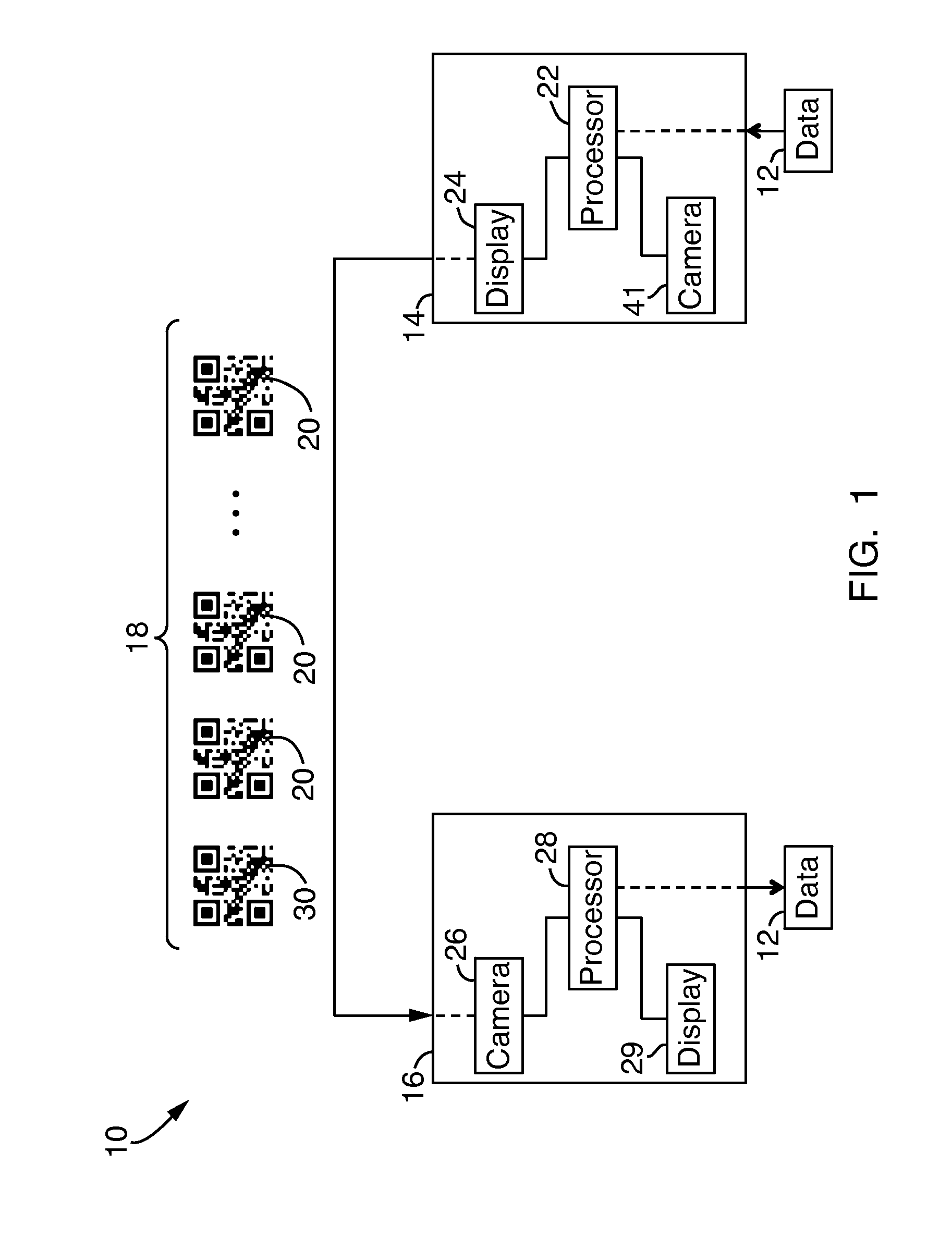 Data exchange using streamed barcodes