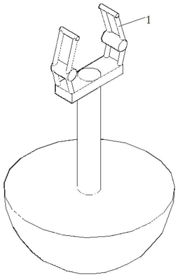 Clamp for mounting wire warning lamp and wire warning lamp mounting method