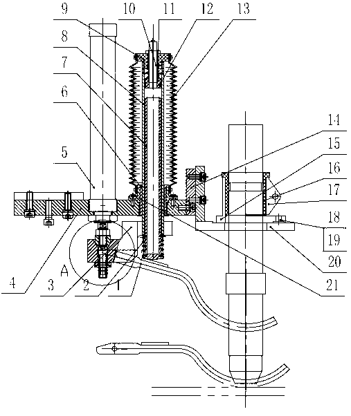 Initial positioning and anti-collision device of plasma cutter