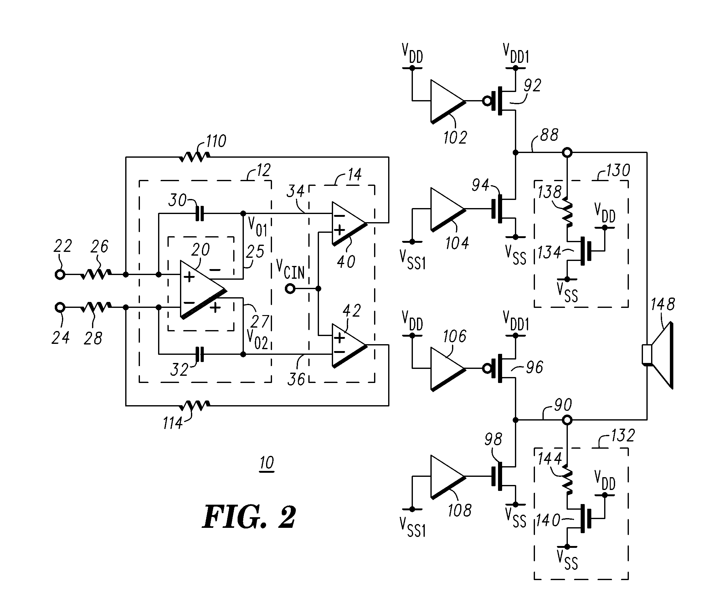 Amplification circuit and method therefor