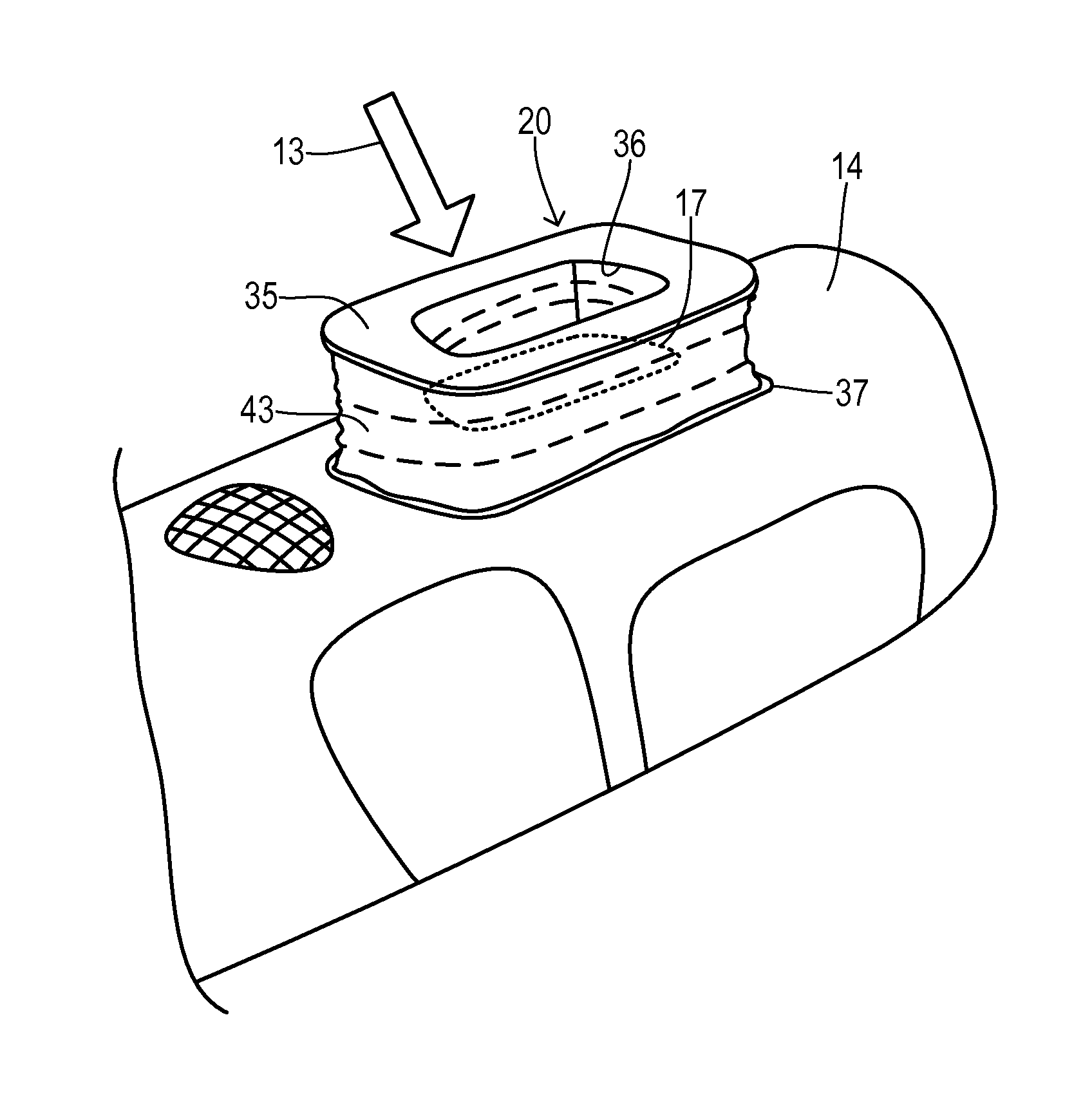 Active bolster for pedestrian protection