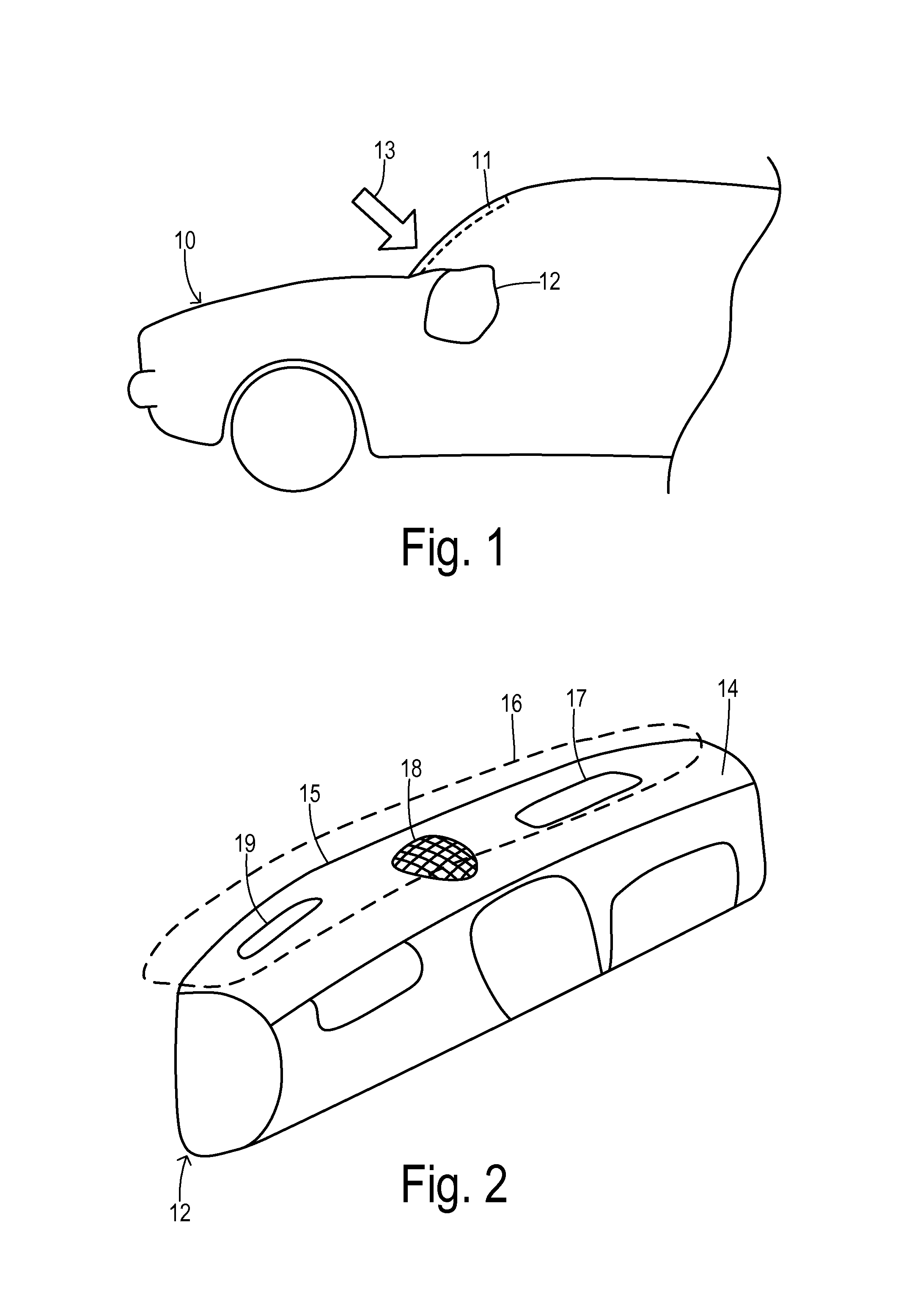 Active bolster for pedestrian protection