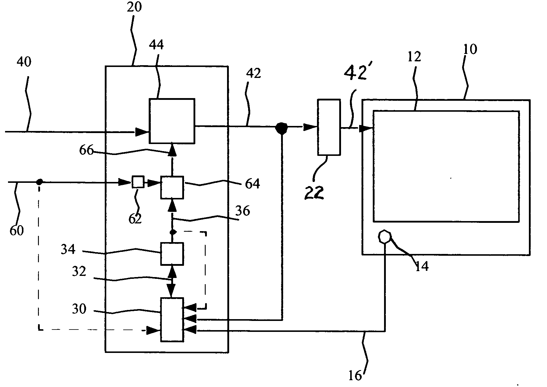 System for controlling an OLED display