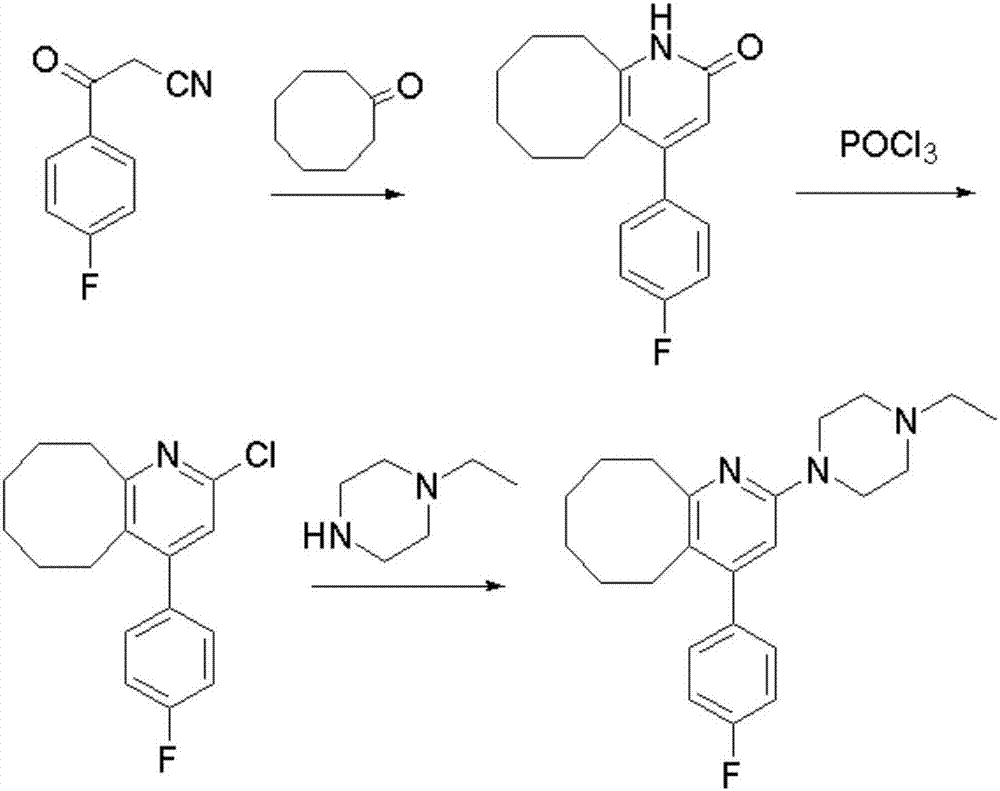 Blonanserin intermediate 4-fluorobenzoylacetonitrile synthesis method