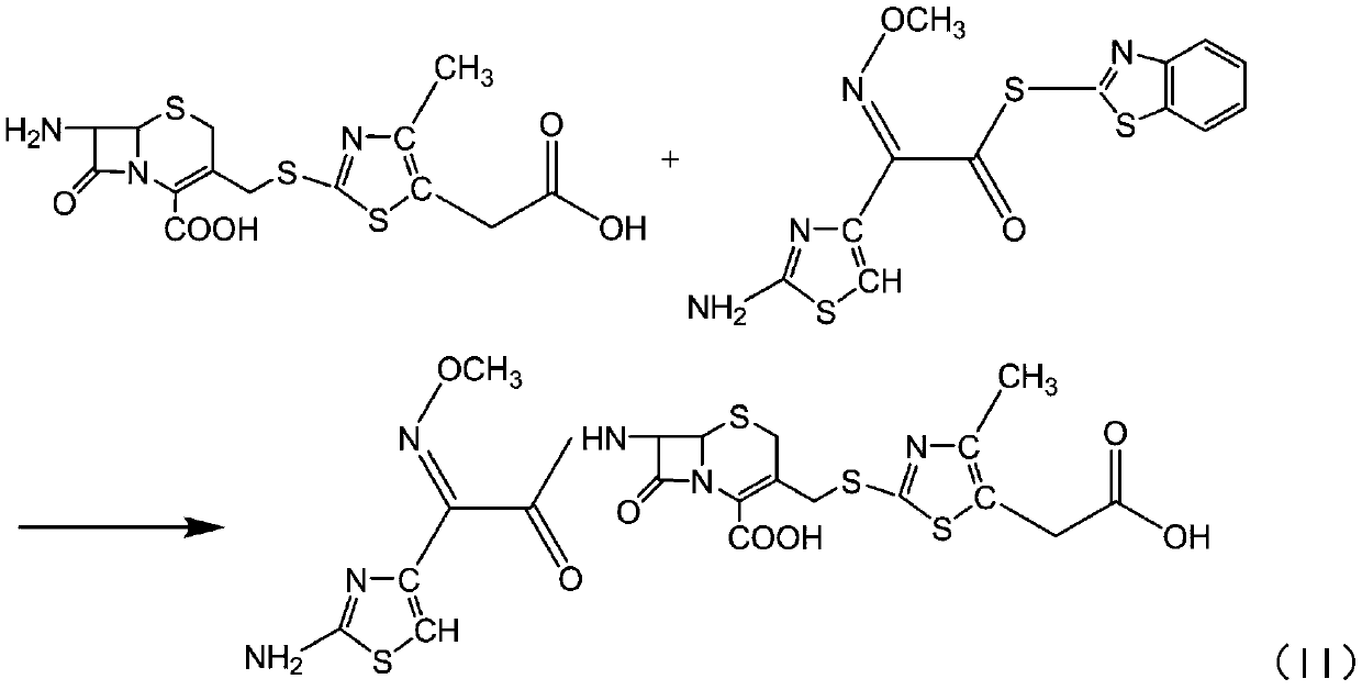 Environment-friendly method for preparing antibacterial medicine cefodizime acid with low cost