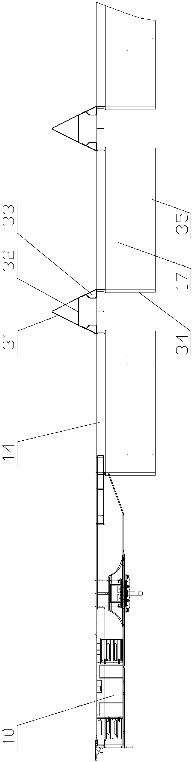 Bottom door opening-closing mechanism, vehicle body and hopper car