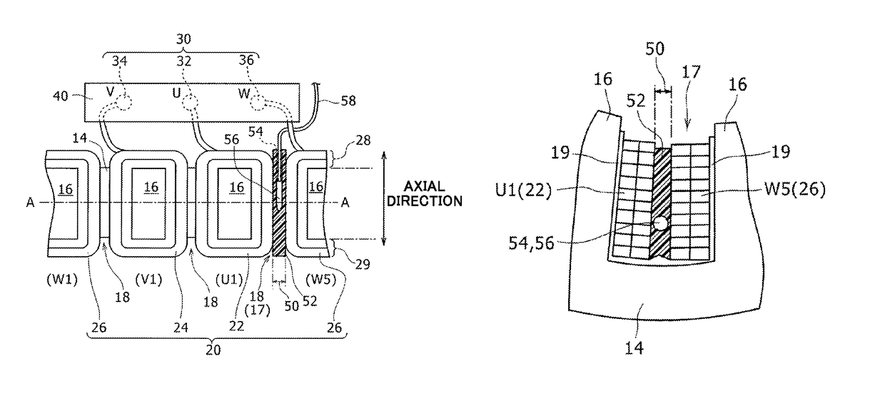 Stator of rotary electric machine