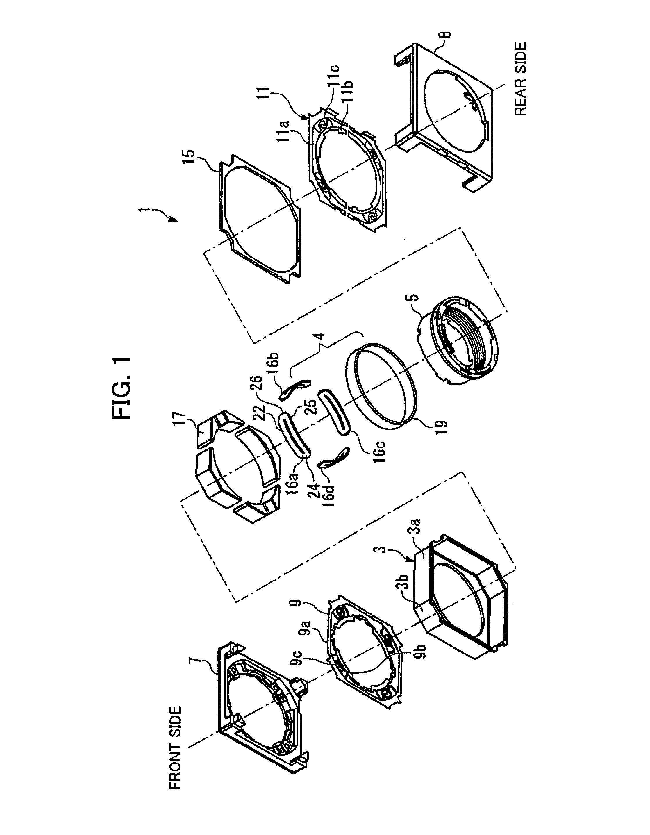 Lens driving device, autofocus camera and camera-equipped mobile terminal