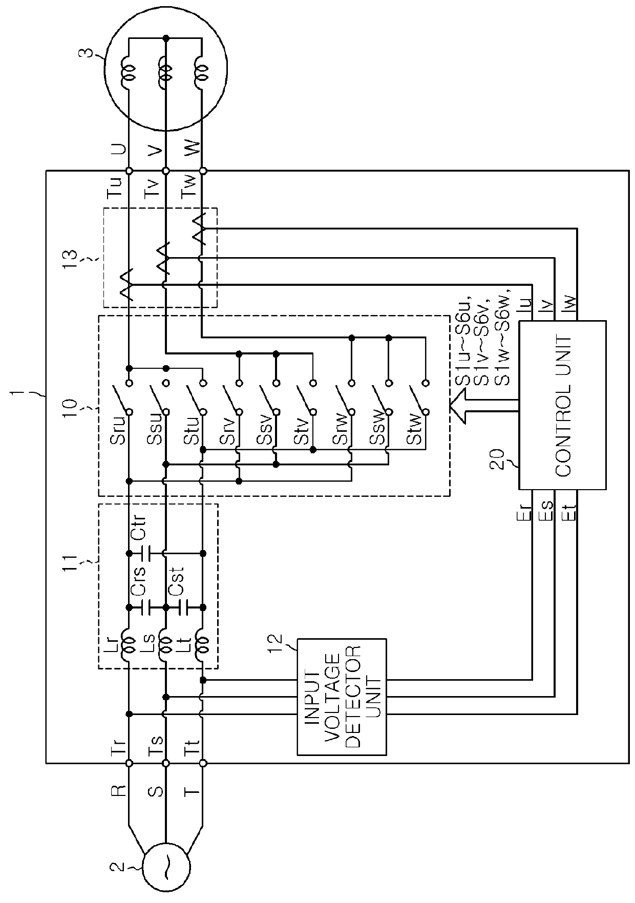 Matrix converter, matrix converter control device and matrix converter control method