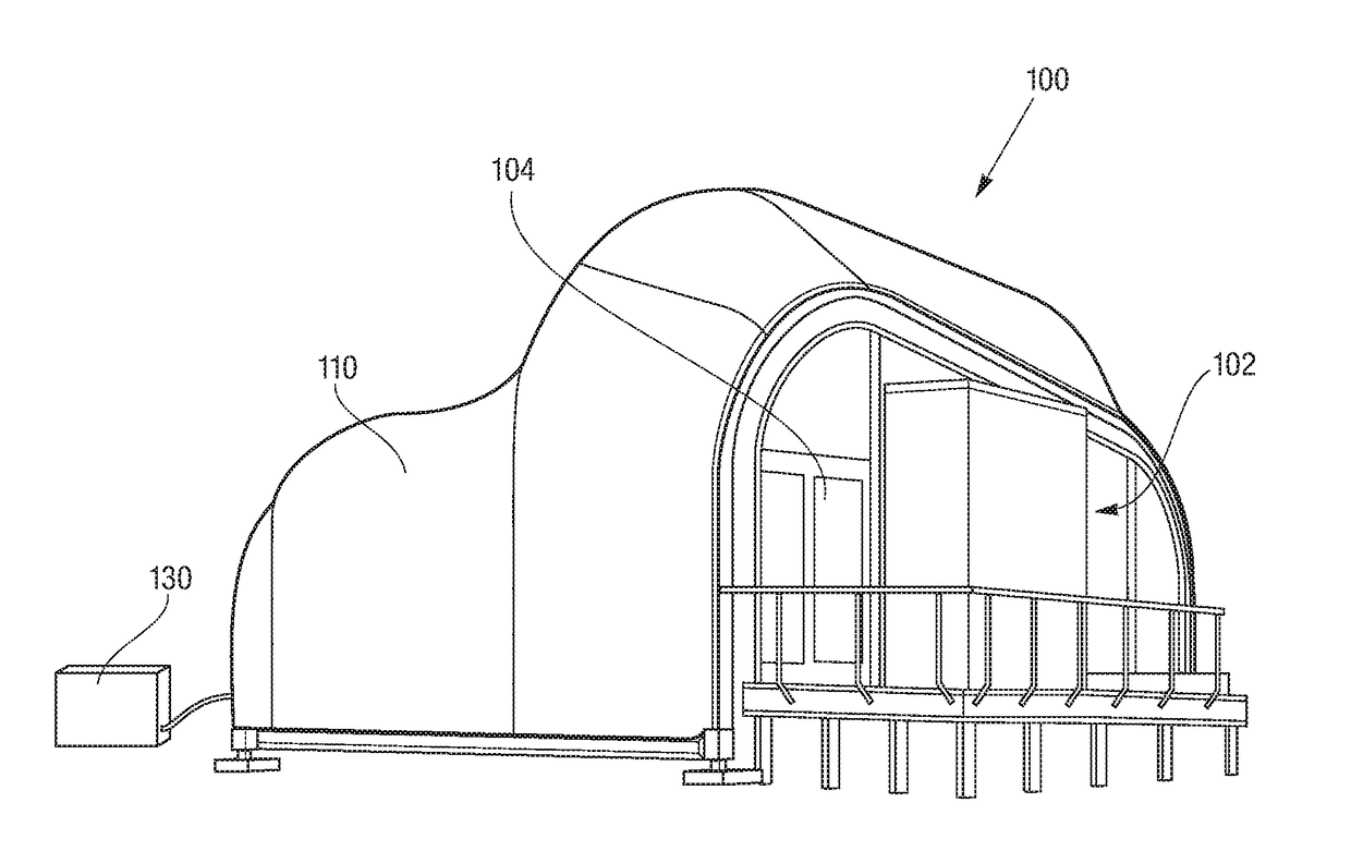 Apparatus and method for passively cooling an interior