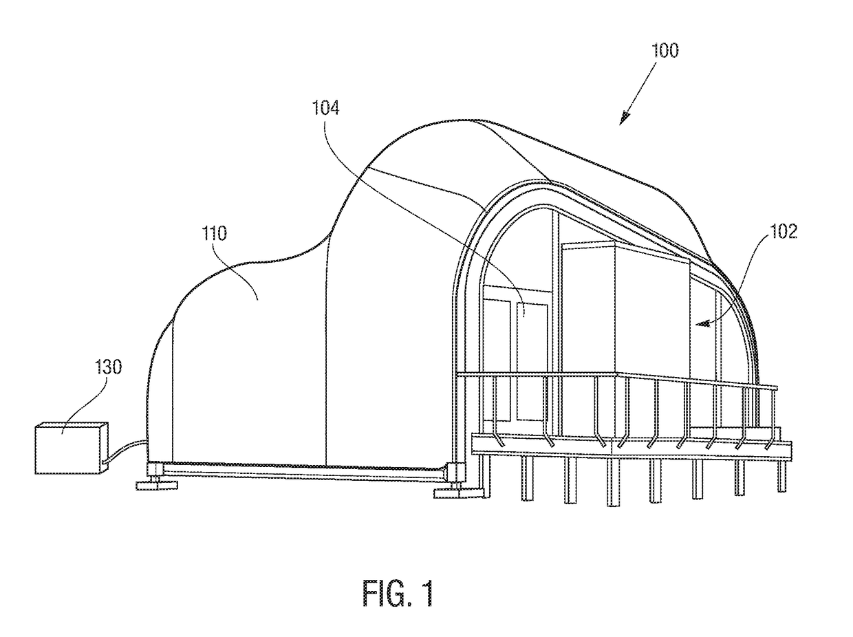 Apparatus and method for passively cooling an interior