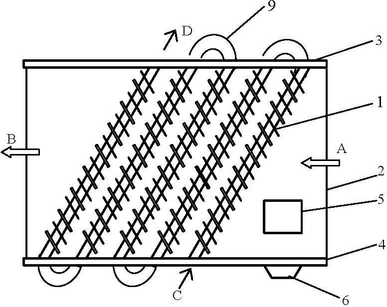 Inclined-fin-tube heat exchanger