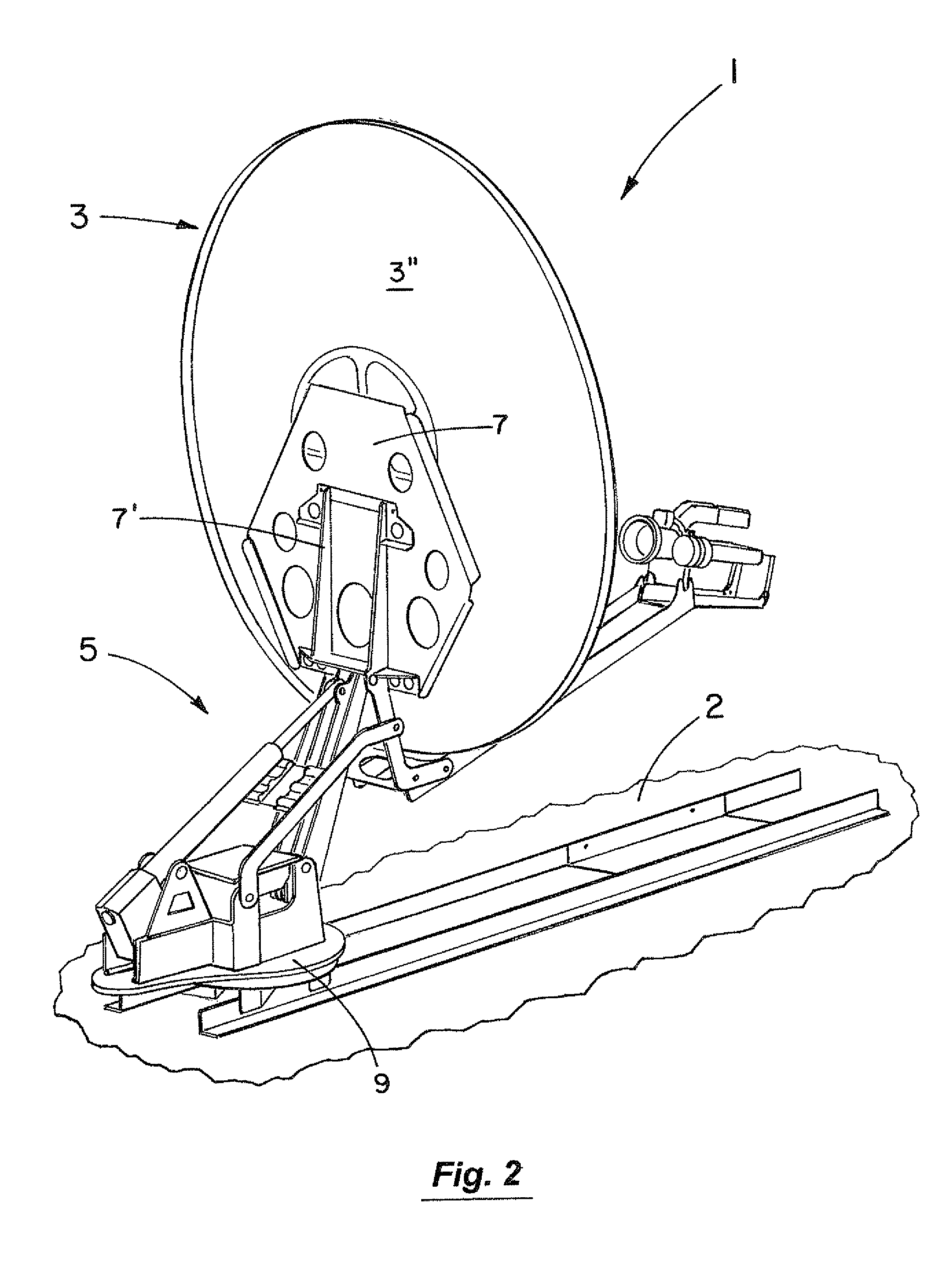 High wind elevation mechanism for a satellite antenna system