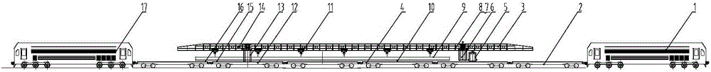 High-speed railway turnout large-size component replacing and laying device and method